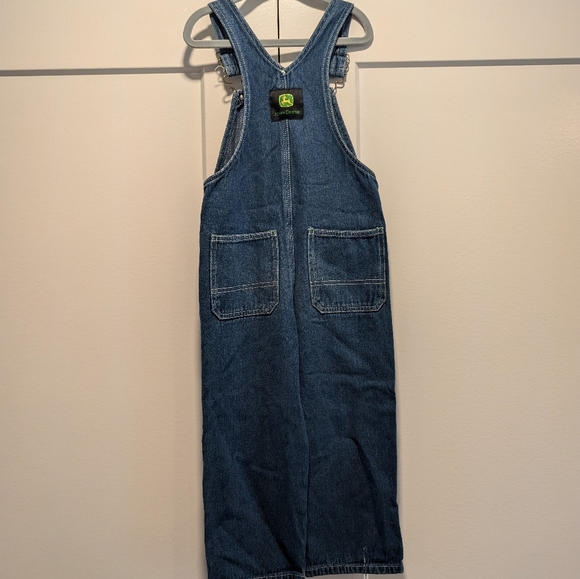 JOHN DEERE kids blue denim bib overalls size 5 - Picture 6 of 8